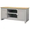 Image de Meuble TV avec 2 portes en effet chêne et gris