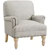 Image de Fauteuil à rayures en tissu beige