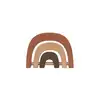 Image de Hochet arc-en-ciel marron en bois H8,5x11,6x1,6cm