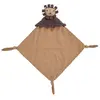 Image de Doudou lion marron en coton biologique H38x36cm