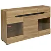 Image de Buffet LED Meuble de salon 3 portes 3 tiroirs Commode
