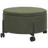 Image de Grand pouf en tissu vert