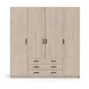 Image de Armoire 4 portes et 3 tiroirs l195,5 cm - bois clair
