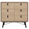 Image de Commode avec piètement métallique l150,3 cm - bois clair