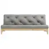 Image de Banquette ajustable en pin massif avec matelas futon gris 140x200