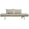 Image de Banquette futon en pin massif lin 75x200