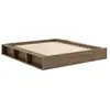 Image de Lit futon ZIGGY en pin massif foncé avec rangements 180x200