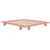 Image de Lit futon japan en pin massif rose, avec sommier 180x200