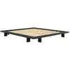Image de Lit futon japan en pin massif noir, avec sommier 160x200