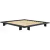 Image de Lit futon japan en pin massif noir, avec sommier 180x200