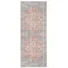 Image de Tapis vintage en chenille - 80x200cm orange et bleu polyester