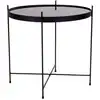 Image de Table basse en verre et métal ø48xh48cm - noir