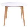 Image de Table à manger 2 personnes ronde en bois - blanc