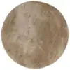 Image de Grand tapis rond en tissu doux beige 160x1x160cm