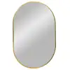 Image de Miroir ovale en métal 50x80cm - Laiton