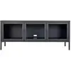 Image de Meuble TV en verre et métal L130cm - Noir