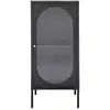 Image de Petit meuble de rangement en verre et métal h50cm - noir