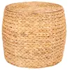 Image de Table d’appoint avec rangement en jacinthe d’eau ø43cm - Naturel
