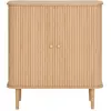 Image de Buffet 2 portes coulissantes en bois h87cm - bois clair