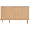 Image de Buffet 2 portes coulissantes en bois l140cm - bois clair