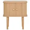 Image de Table de chevet 2 portes coulissantes en bois - bois clair