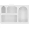 Image de Etagère murale en bois 4 niches - Blanc
