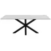 Image de Table rectangulaire en céramique l200 blanc marbre