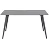 Image de Table rectangulaire en céramique l140 6 personnes noir