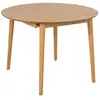 Image de Table ronde extensible en chêne clair d115