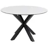 Image de Table ronde en céramique l119 4 personnes blanc marbre