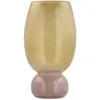 Image de Vase en verre rose/jaune