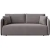 Image de Canapé 3 places convertible en polyester gris