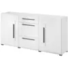 Image de Buffet 2 portes 3 tiroirs stratifiés blanc