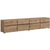 Image de Meuble tv 4 portes 225 cm panneaux stratifiés marron