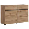 Image de Buffet 2 portes 2 tiroirs panneaux stratifiés marron