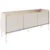 Image de Meuble tv 3 portes, 140 cm, gris cachemire / couleur chêne