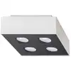Image de Plafonnier Acier Blanc/Noir GU10 4 Mono
