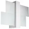 Image de Applique rectangle en bois, blanc L: 43cm