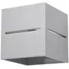 Image de Applique carrée en aluminium, gris L: 10cm