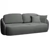 Image de Canapé convertible 3 places en tissu chenille gris foncé