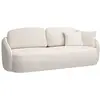 Image de Canapé convertible 3 places en tissu chenille crème