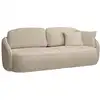 Image de Canapé convertible 3 places en tissu chenille beige