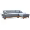 Image de Canapé d'angle 4pl convertible, bleu clair