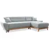 Image de Canapé d'angle 4pl convertible, gris clair