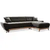 Image de Canapé d'angle 4pl convertible, anthracite