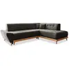 Image de Canapé d'angle 6pl convertible, angle droit, anthracite