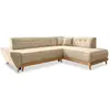 Image de Canapé d'angle 6pl convertible, angle droit, beige