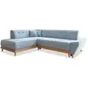 Image de Canapé d'angle 6pl convertible, angle gauche, bleu clair