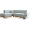 Image de Canapé d'angle 6pl convertible, angle gauche, gris clair