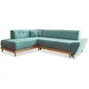 Image de Canapé d'angle 6pl convertible,angle gauche, turquoise